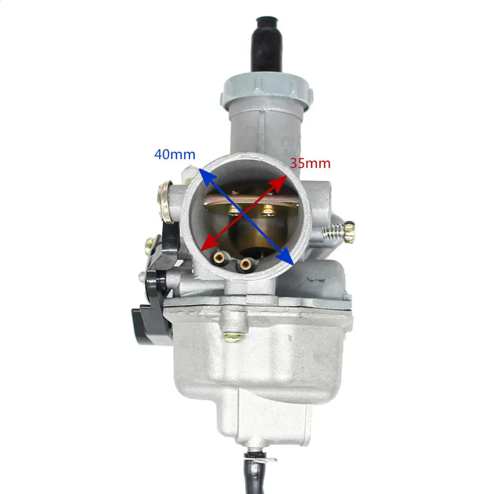 Online Alta calidad pz27 mm Cable choque carburador 125, 150, 200, 250 300cc Quad ATV Go Kart PZ27 carburador de la motocicleta sin manejar