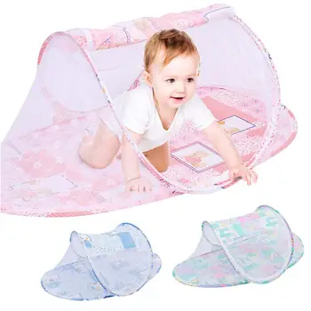 

Portable Multi-Function Cartoon Cradle Shape Zipper Mosquito Net for Infant Baby