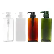 650 мл PETG квадратный пустое мыло шампунь насос площади бутылки лосьон душ путешествия пресс Многоразового Макияж бутылочки контейнеры