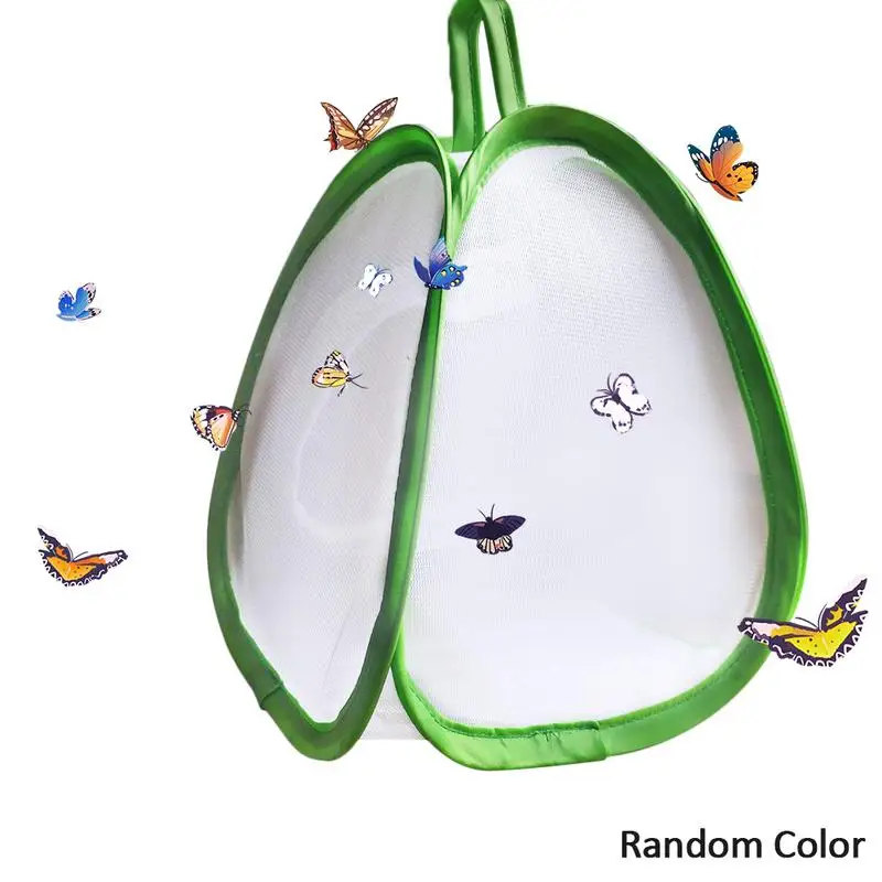 

Small Pet Cage Insect Butterfly Feeding Observation Box Habitat Outdoor Breeding Net Fold Plant Insect Net Observation Footprint