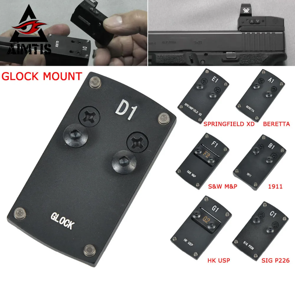 Оптика Beretta 92 Glock 17 19 22 1911 крепление для прицела пистолетного рефлекса пластина