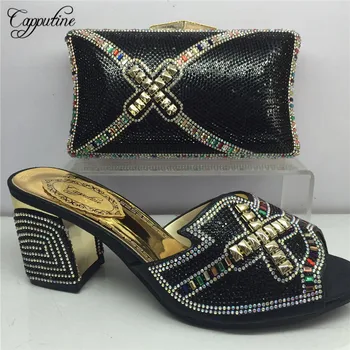 

Italian Summer Pumps Ladies Shoes And Matching Bag Set Fashion High Heel Shoes And Evening Bag Set For Wedding Party BL105C