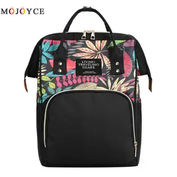 

Fashion Plant Print Women Maternity Backpack Big Capacity Mummy Travel Baby Diaper Bag