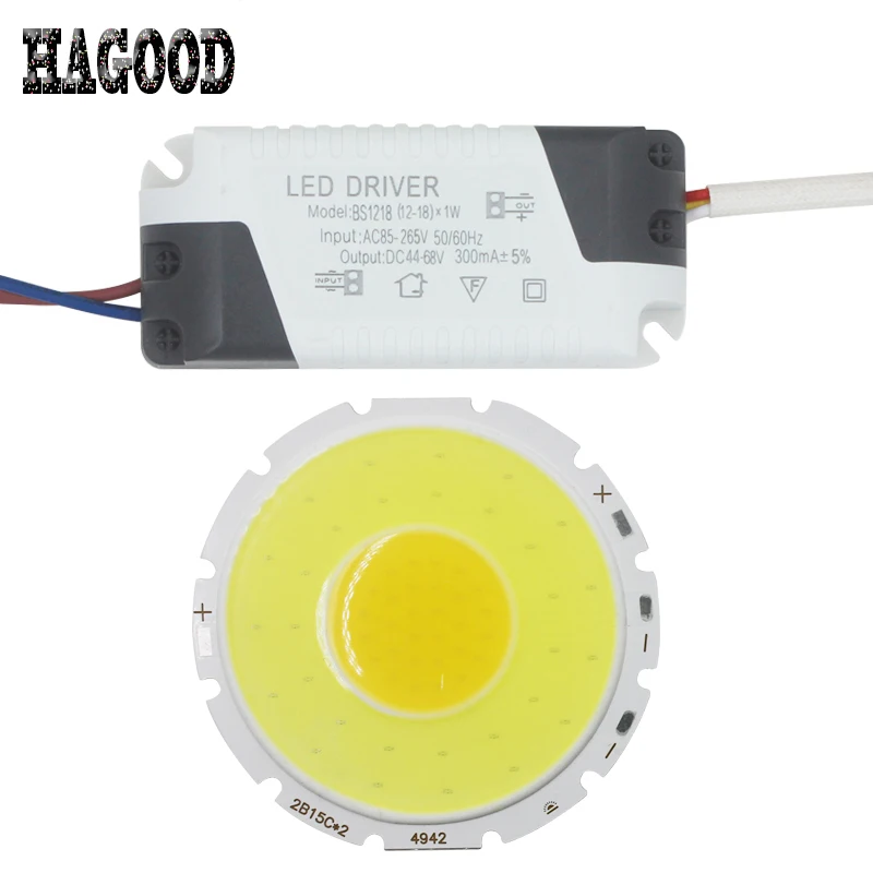 

COB Two-color LED Lamp Bead Chip 10W 15W Cold /Warm /Natural White Switch Conversion with Segment Control Power Adapter Driver