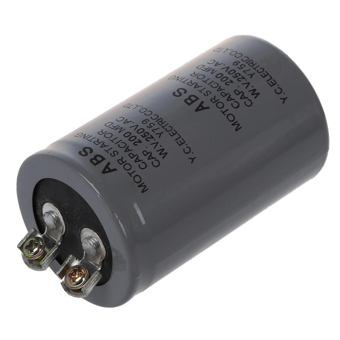 200MFD 200uF AC 250V Screw Terminal Motor Starting Capacitor