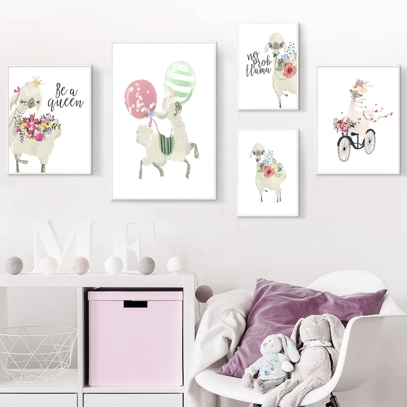 llama baby room decor