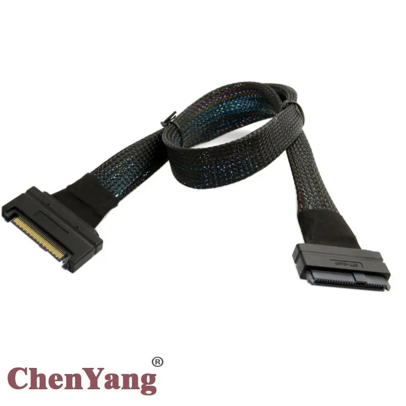 CY Female Extension 68pin to U.2 U2 SFF-8639 NVME PCIe SSD Male Cable 50cm | Электроника