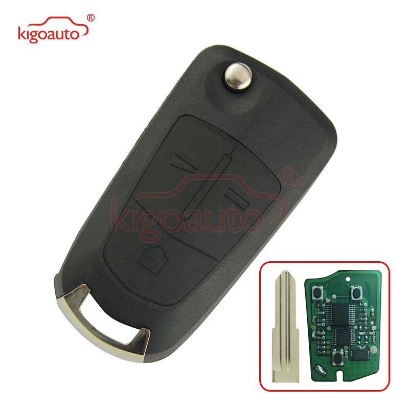 Kigoauto флип дистанционного ключа автомобиля 3 кнопки DWO5 434 МГц для Opel Antara 2008 2009 2010