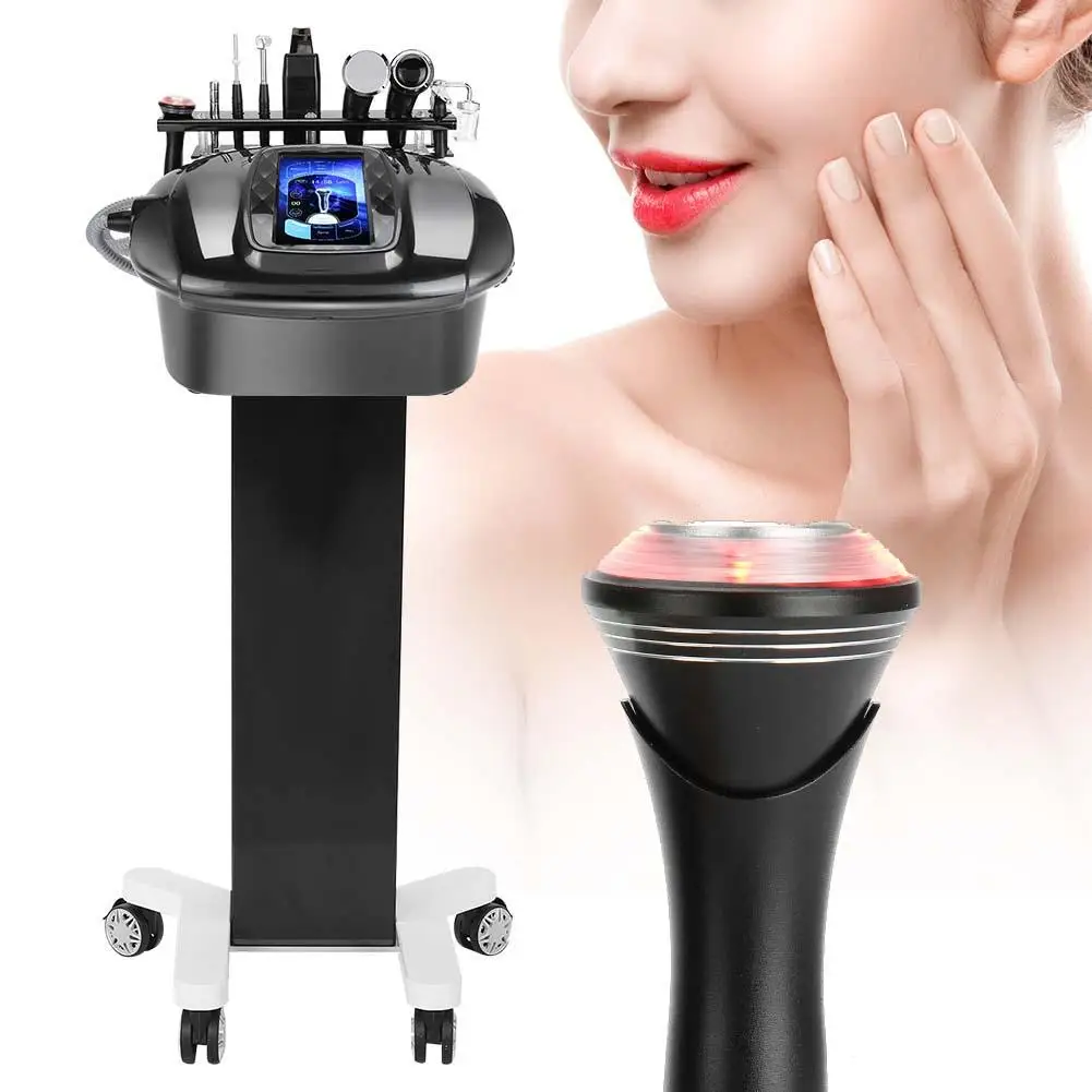 

5 Types 8 In 1 Ultrasonic Scrubber Cold/Hot Hammer Oxygen Sprayer Facial Skin Care Device care massage beauty device w