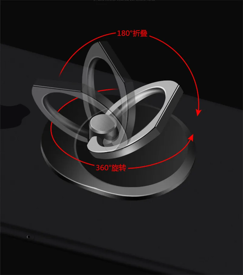 Fashion Universal 360 Degree Finger Ring Mobile Phone Grip Stand Holder For iPhone Xs Max 7 8 Samsung xiaomi tablet Metal Phone