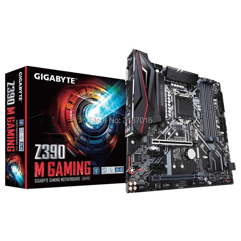 Игровая Материнская плата Gigabyte Z390 M GA-Z390 LGA 1151 DDR4 USB3.0 SATA M.2 | Компьютеры и офис