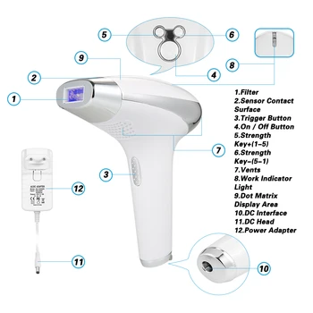 

Home Photon Laser Hair Removal Instrument Male and Female Whole Hair Removal Instrument Body Pubic Permanent Device