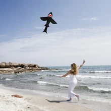 69*69 дюймов одной линии Акула кайт для детей и взрослых открытый пляж воздушный змей с строка ручкой Летающий дети