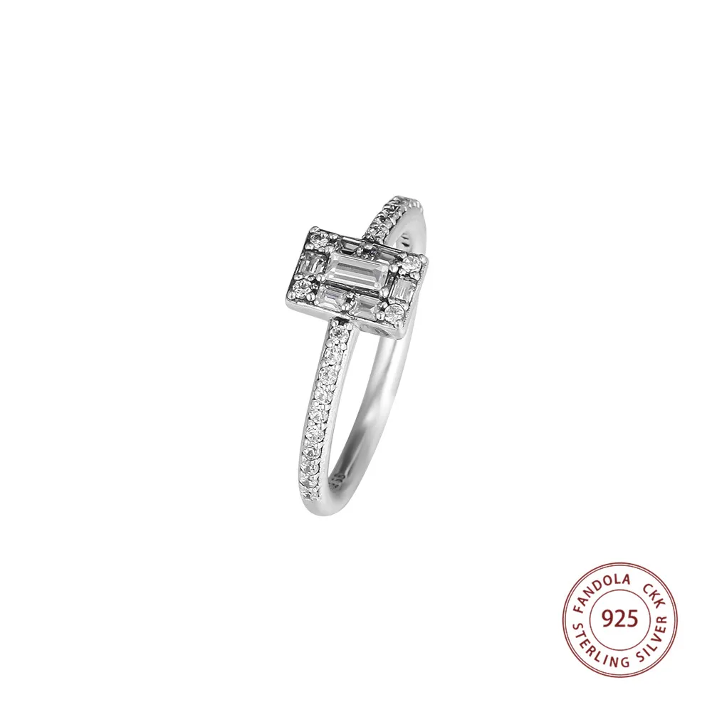

Promotion Sale 100% 925 Sterling Silver Clear CZ Luminous Ice Crystal Ring Wedding Rings For Women Luxury Jewelry Making
