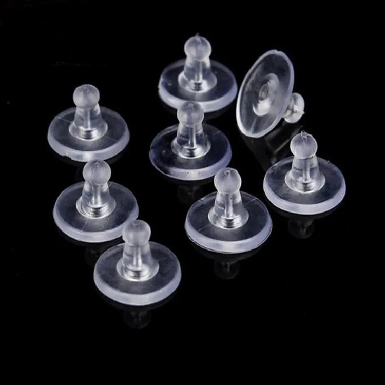 

100Pcs Plastic Frisbee Appendage Exclusion Non-Slip Case Phone Case Earplugs General Stud/Post Earrings tuo free Disc Ear Clip