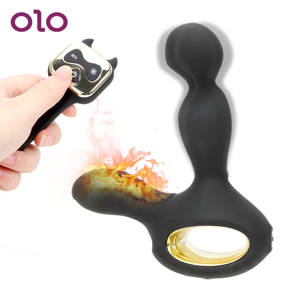 OLO Heating Anal Plug Vibrator G-spot Butt Sex Toys For Men Prostate Massager 10 Speed Vibrating &amp 5 Rotating | Красота и здоровье