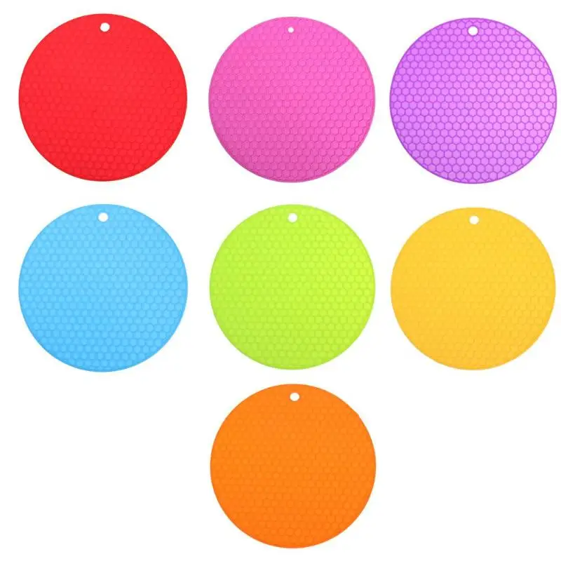 

Silicone Honeycomb Non-slip Table Mat Round Insulation Placemat Cup Pad