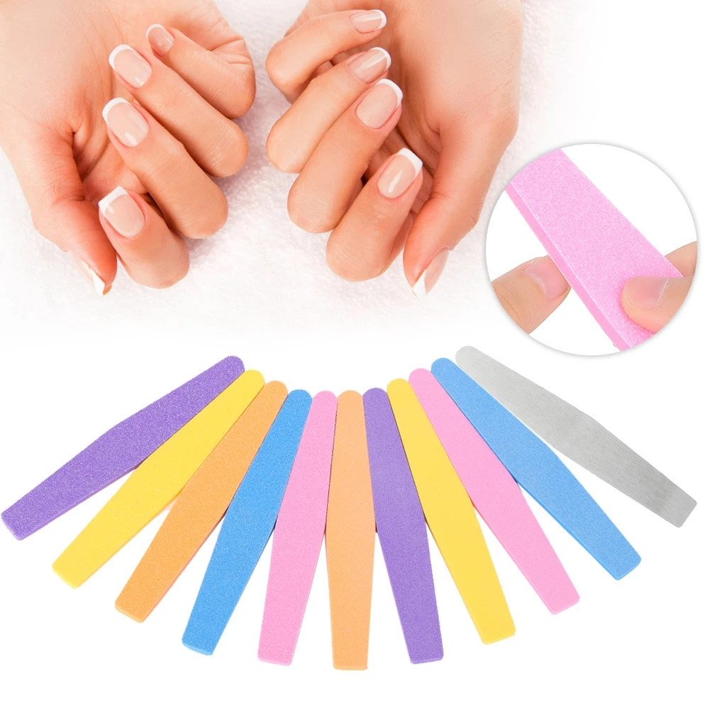 

10Pcs Professional Sponge Nail Polishing File Manicure Pedicure Tool Set Nail Art Tool V