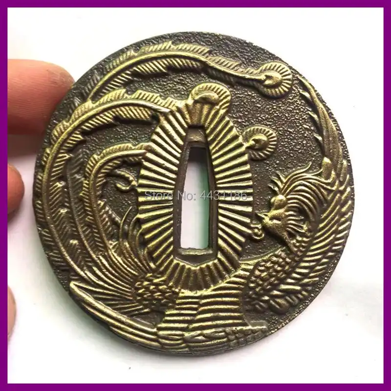 YKQ ala Katana Japonesa Espada Montaje de aleaci/ón Tsuba Protector de la Mano de la Espada del Samurai japon/és l/ámina o Wakizashi