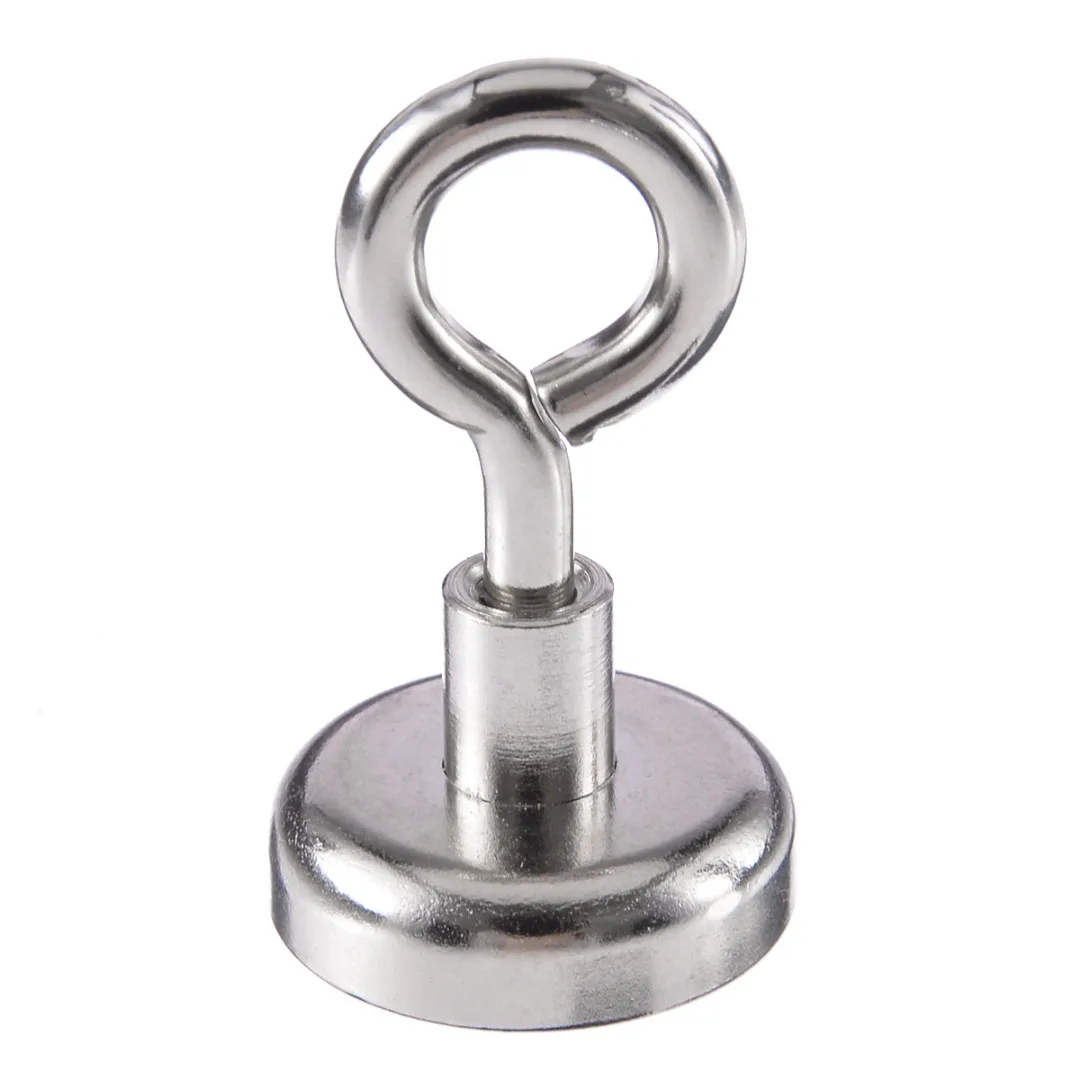

20-42mm Diameter Neodymium Recovery Magnet Maximum 68kg Metal Detector Eyebolt Circular Ring Magnet Theoretical