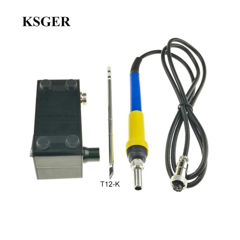 

KSGER V2.01 STM32 OLED T12 Temperature Controller Soldering Station 907 Soldering Handle T12-K Soldering Iron Tip New