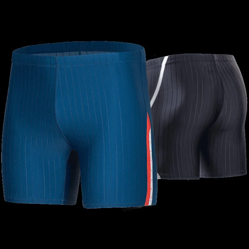 Men Swimming Trunks Swimwear Lycra Jammer Fiber Shark Skin Training Racing Sun Protection