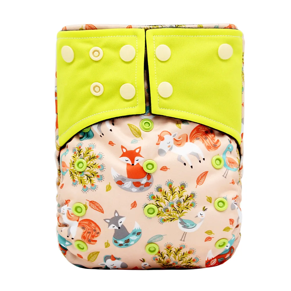 Cute Printed Baby Cloth Diapers Reusable Nappies Unisex Baby Care Pants