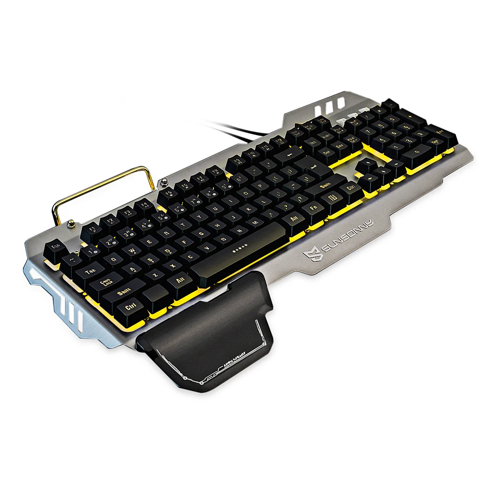 SUNSONNY S K10 RGB мембраны игровая проводная клавиатура с USB голос Управление Подсветка