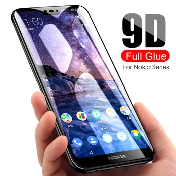 Перейти на Алиэкспресс и купить 9D Защитное стекло для Nokia 2 3 5 6 7 2017 закаленное стекло Защита экрана для Nokia 2,1 3,1 5,1 6,1 Plus 7,1 8,1 X5 X6 X7 2018