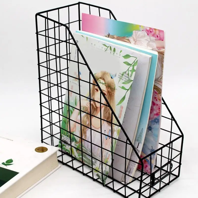 الإبداعية الشمال المطاوع الحديد سطح المكتب تخزين الرف رف الوثائق مجلة صندوق تخزين مكتب رفوف زينة