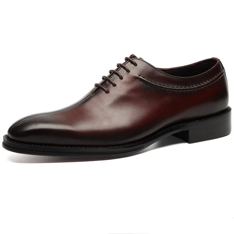

Handmade Black / Brown Tan Boys Groom Shoes Oxfords Mens Wedding Shoes Genuine Leather Dress Shoes Italian Mens Business Shoes