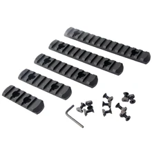 5 шт./компл. M-LOK Вивер Пикатинни 20 мм железнодорожная секция набор специально для охотничьих винтовок защита рук тактическая охотничья полимерный рельсы для 5, 7, 9, 11, 13, слот