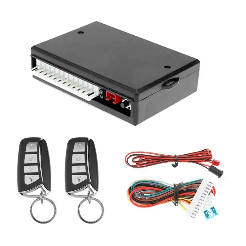 

VODOOL Universal Car Keyless Entry System Keychain Auto Vehicle Remote Central Kit Door Lock Alarm With Remote Control 405/T293