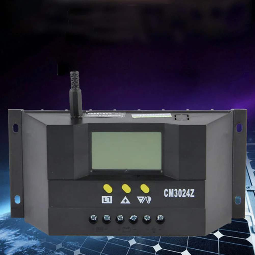 

CM3024Z 12V/24V 30A LCD Solar Regulator PWM Current Controller Charge Controller Solar Panels Genetator Voltage Solar Controller