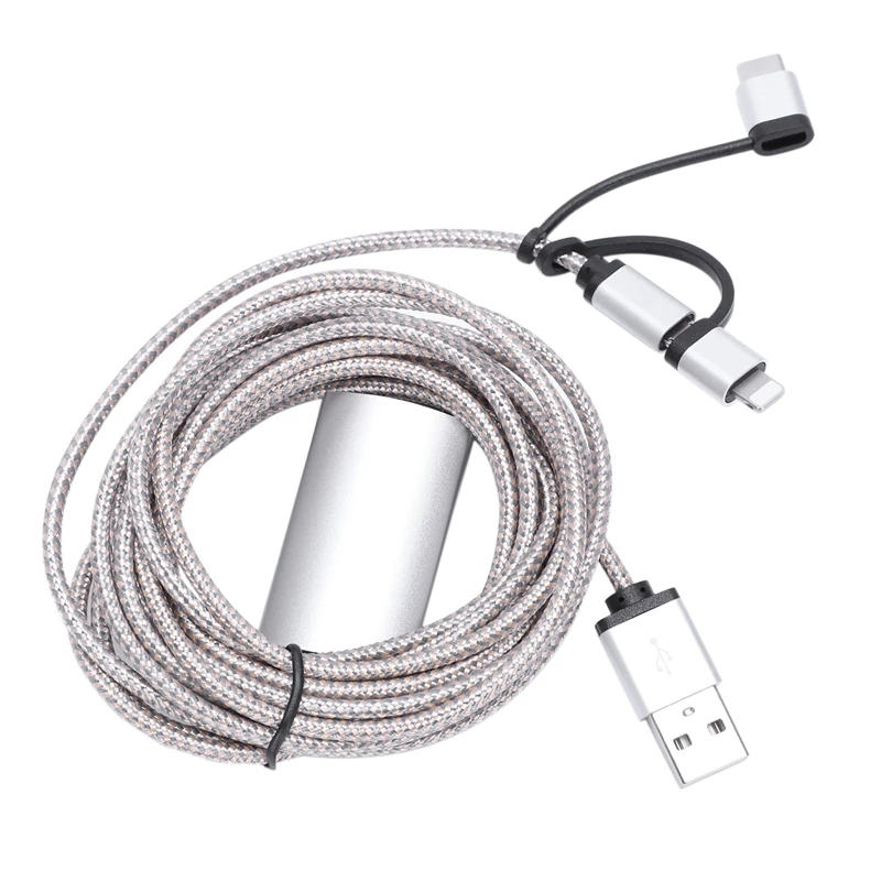 3 в 1 8 м Hdmi кабель Hdtv адаптер нейлоновый Плетеный av для Micro Usb/type C к 1080P Ios телефона