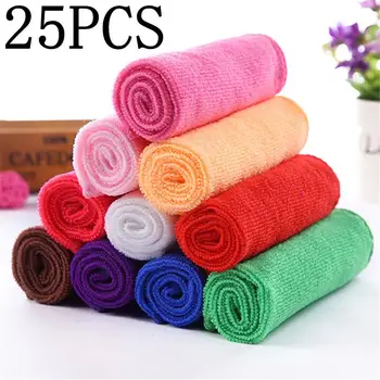

AsyPets 25Pcs Microfiber Cleaning Cloth Towels for Cars Kitchen Rags Absorbent Dry Cleaning Kit 30X30CM
