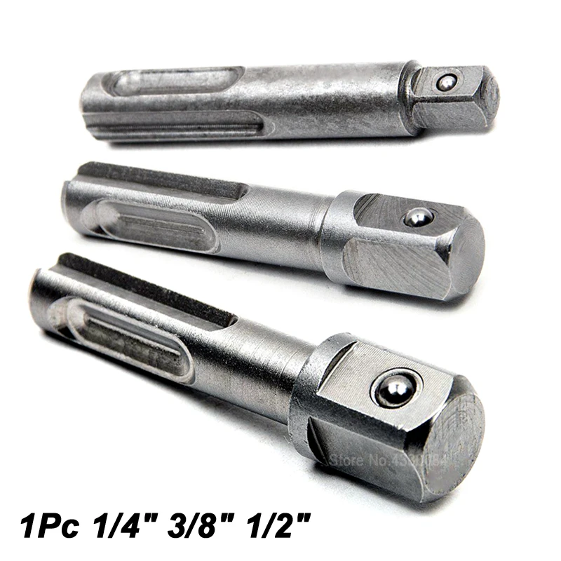 3 размера 1 шт. SDS Plus адаптеры разъем 1/4 &quot3/8&quot 1/2 &quotгнездо для дрели сверла молотка