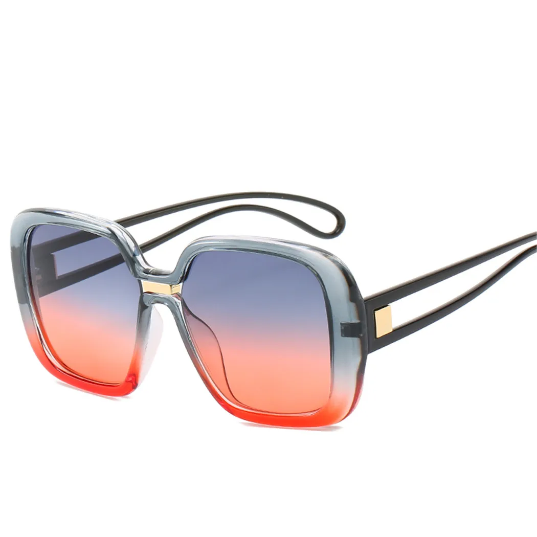 New Women Sunglasses European And American Ladies Sunglasses Trend Transparent Vintage Shining Oversize Frame Sun Glasses Shade