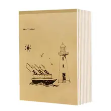 Товары для рукоделия A4 пустая записная книжка для набросков Дневник для рисования граффити утолщенная бежевая бумага для набросков заметок живопись 40 страниц