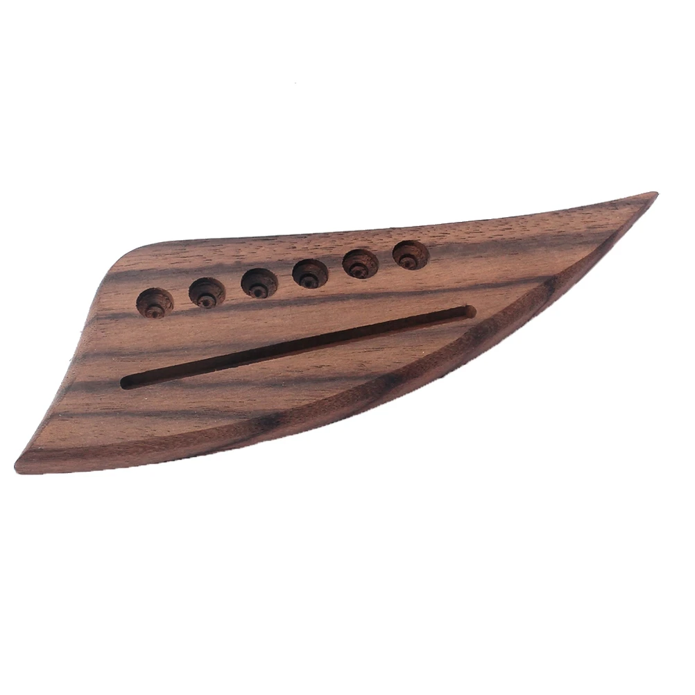 

6-String Rosewood Saddle Through Slotted Folk Guitar Bridge Replacement OX Horn Shaped for Acoustic Classical Martin Type Guitar