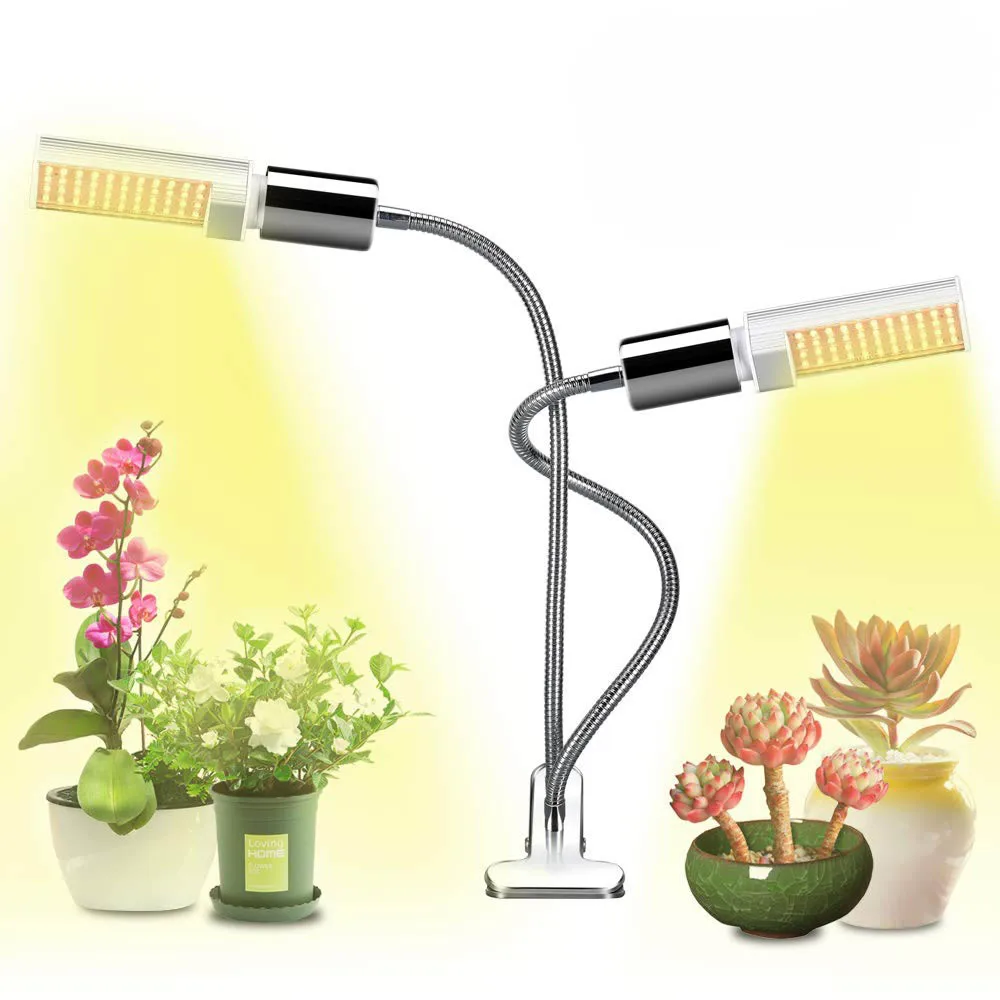 

Led Plant Grow Light For Indoor Plants-45W Full Spectrum Sunlike Replacement Plant Light With Double Switch-360 Degree Dual He