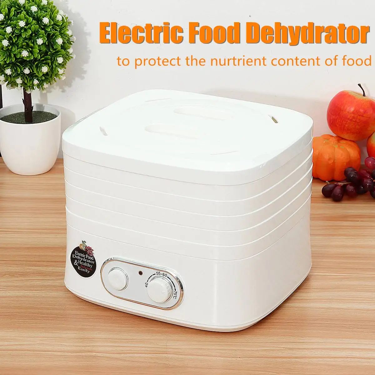 

220V 230W 5 trays Electric Food Dehydrators Fruit Vegetable Meat Beef Snack Herb Home Kitchen Appliances Heating Dryer Machine