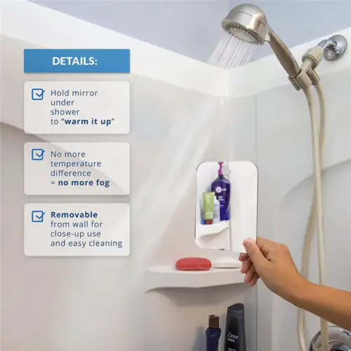 المحمولة الأزياء ديلوكس مكافحة الضباب الشحن الحلاقة دش مرآة عالية الجودة Fogless Washroom هل حمام مرآة صغيرة الحائط المحمولة الأزياء ديلوكس مكافحة الضباب الشحن الحلاقة دش مرآة عالية الجودة Fogless Washroom هل حمام مرآة صغيرة الحائط