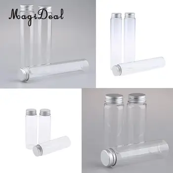 

Kesoto 6x Clear Food Makeup Cream Bottles Empty Glass Vial Container Jars with Screw Cap