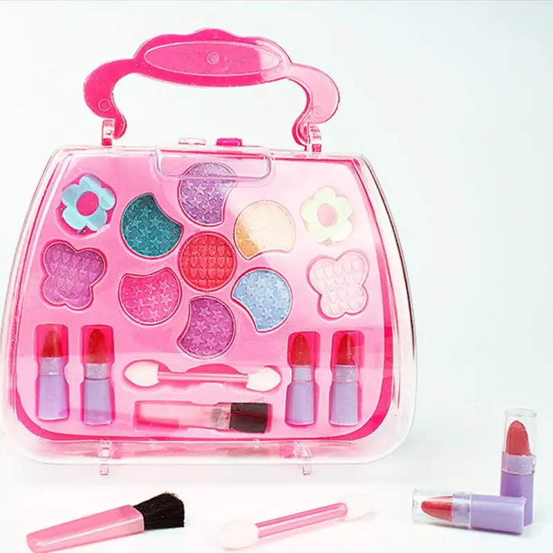 

Children's Cosmetics Princess Makeup Box Set Safe Non-Toxic Girl Makeup Kit Box Eyeshadow Lips Palette Box