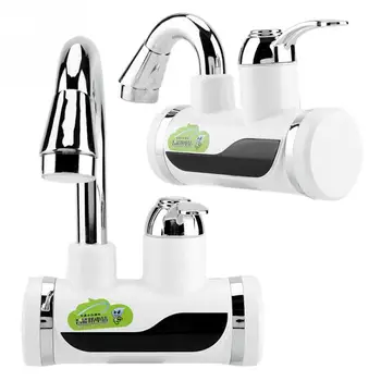 

EU Plug AC 220V 3000W Electric Faucet Instant Hot and Cold Water Dispenser Heater Heating Mixer Faucet with Temperature Display