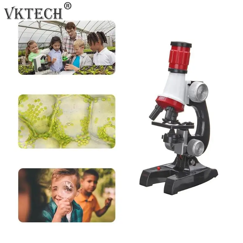 

100X 400X 1200X Microscope Kit Refined Biological Microscope for Kids Child Lab Home School Science Educational Toy Gift