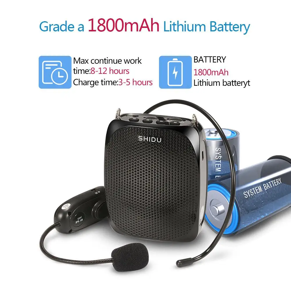  SD-615 10W Portable Voice Amplifier Outgoing Speech Teach Speaker 2.4G Wireless Microphone Amplifie - 4000313494957