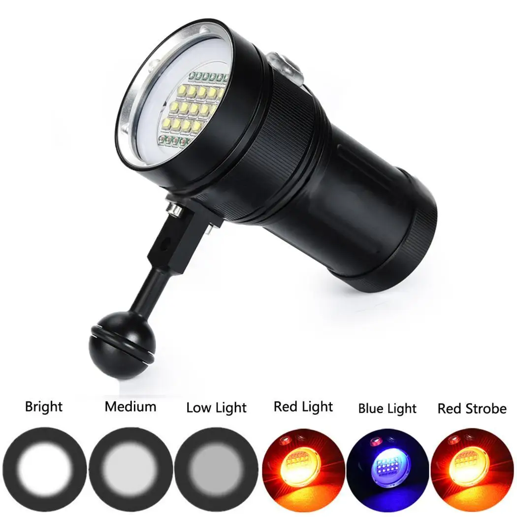

Professional Diving High Power Photography Fill Push Switch Main 150W Light 100M Flashlight 120 Degrees
