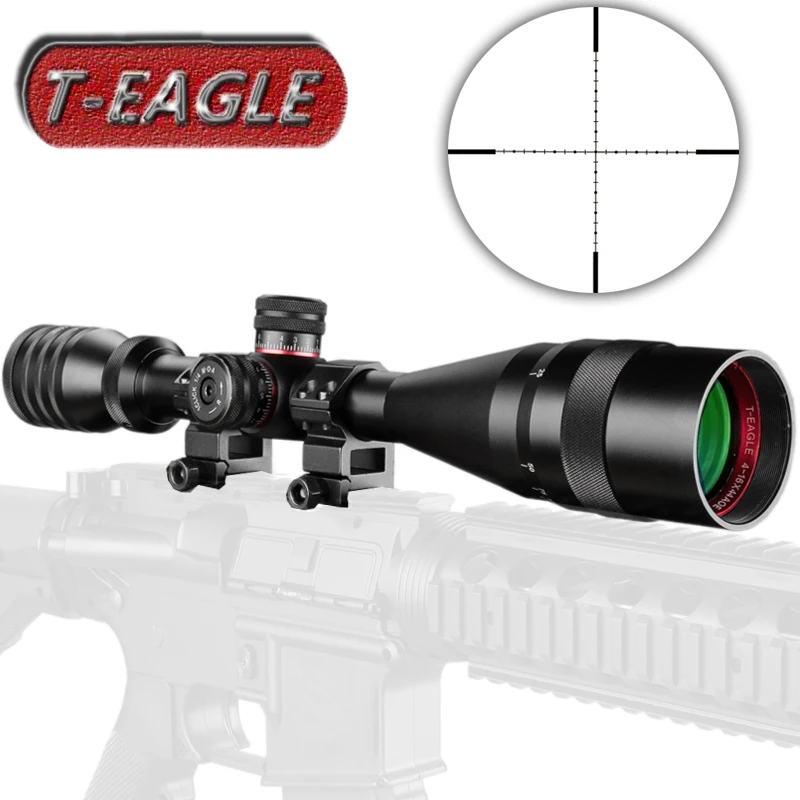 T-EAGLE 4-16X44 AOE охотничьи оптические прицелы 1/2 мил точка сетка красный зеленый с подсветкой башенки замок сброс полный размер прицел